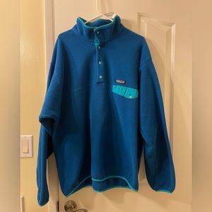 Patagonia Blue Lightweight Synchilla Snap Fleece Pullover